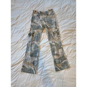 Limited Too Camo Cargo Flare Pants | Girls Size 8